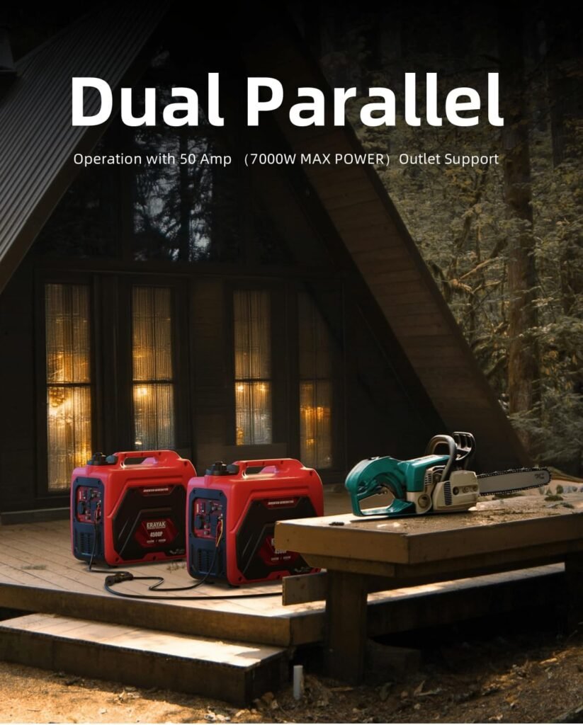 ERAYAK 2400W Portable Inverter Generator for Home Use, Super Quiet Small Generator for Camping Outdoor Emergency Power Backup, Gas Powered Engine, EPA, ECO Mode