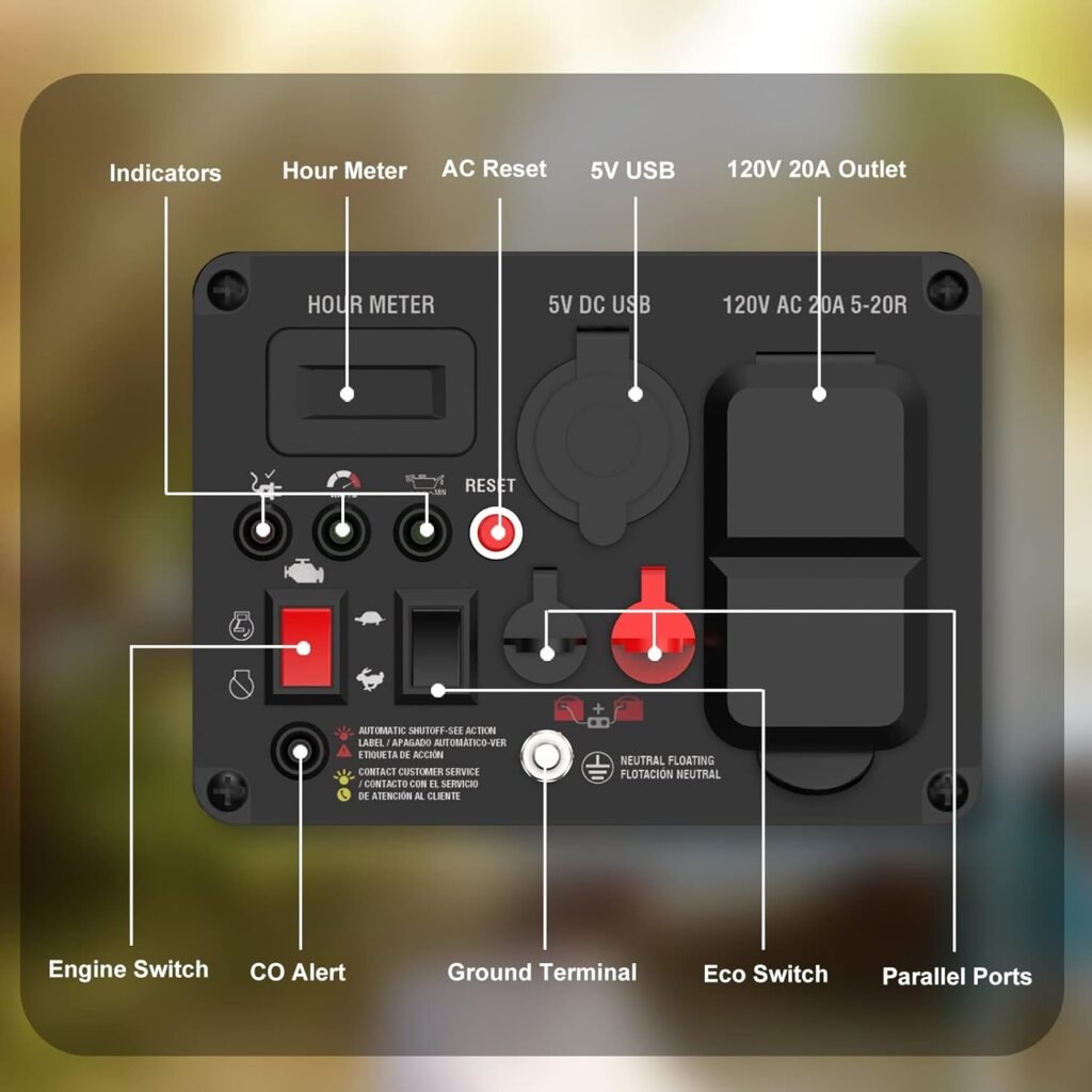 AIVOLT Inverter Generator 4300W Gas Powered Portable Super Quiet Outdoor Generator RV Ready for Camping Tools and Home Use, EPA Compliant