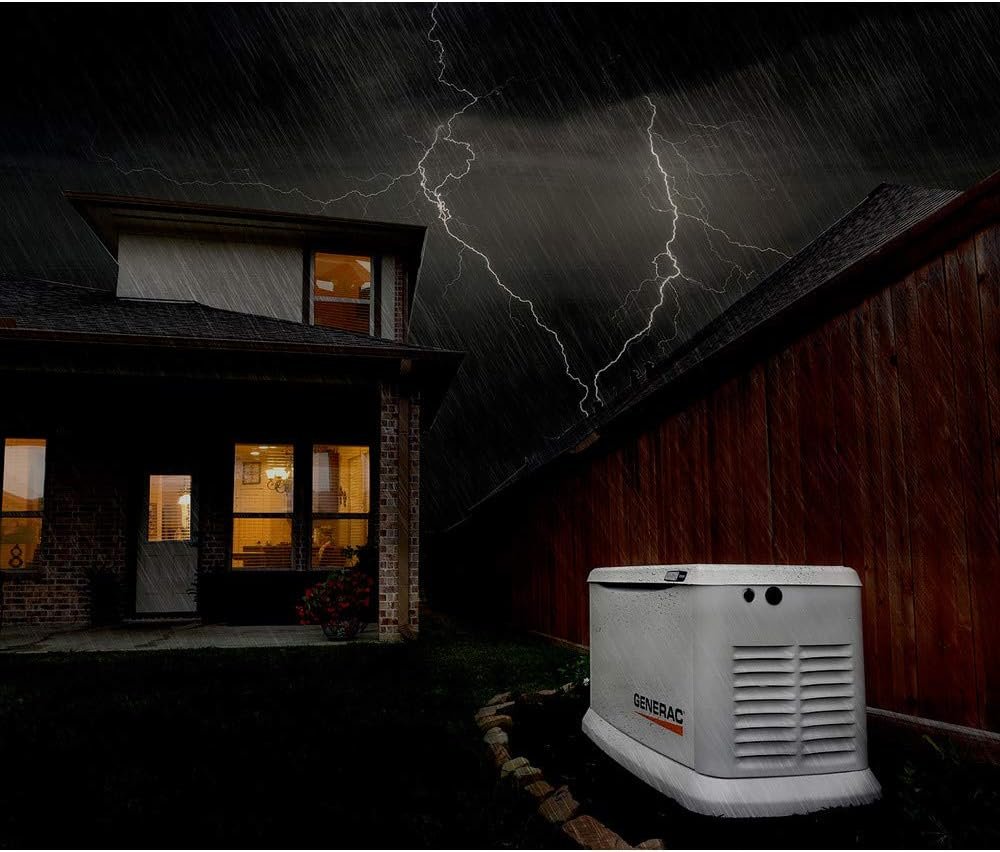 Generac Guardian 24kW Home Standby Generator with 200 Amp Transfer Switch, Durable All Aluminum, WiFi Enabled with G-Force Engine, Easy to Use, Whole House Power Backup, Smart Outage Solution - Bisque Generac Guardian 24kW Home Standby Generator with 200 Amp Transfer Switch, Durable All Aluminum, WiFi Enabled with G-Force Engine, Easy to Use, Whole House Power Backup, Smart Outage Solution - Bisque