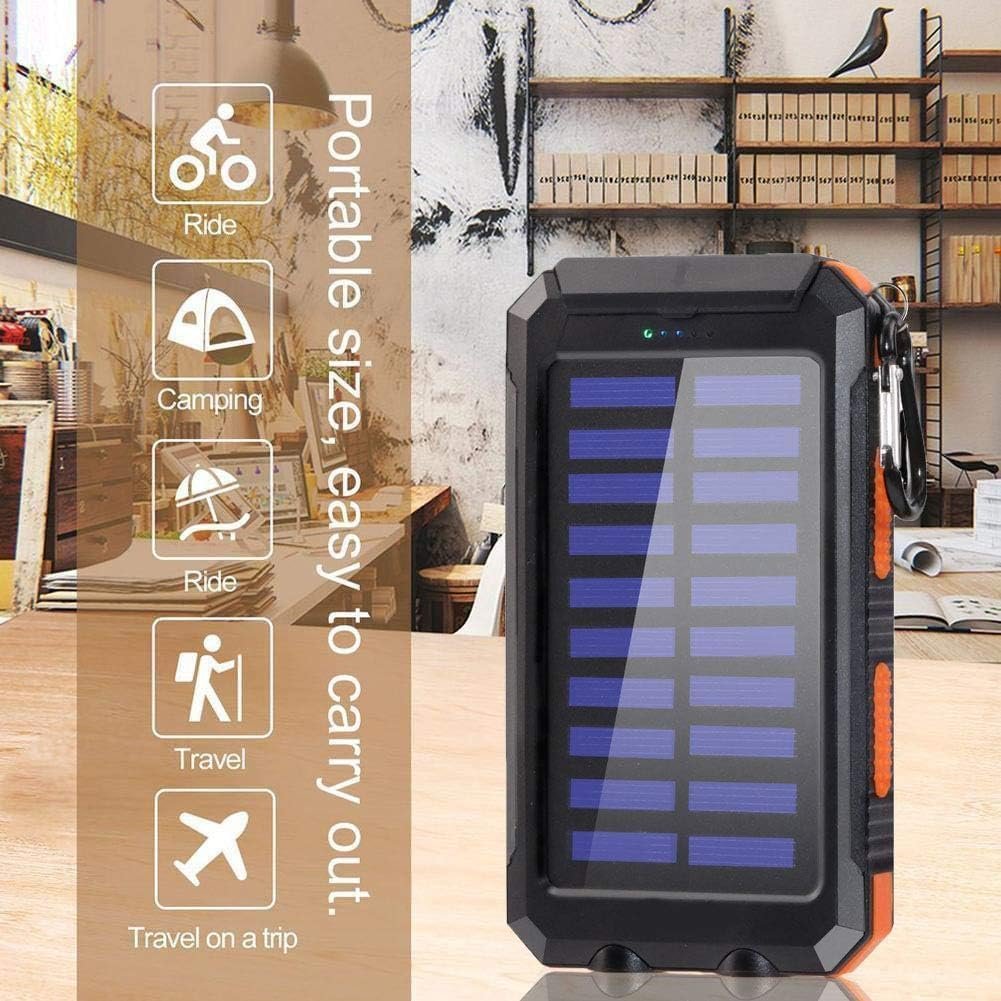 Solar charger 38800mah portable type c solar power bank for all cellphones waterproof battery pack outdoor external back 1
