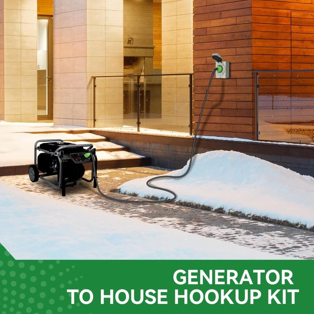 30 Amp Generator Cord 15FT and Power Inlet Box, Pre-Drilled 30 Amp Generator Inlet Box with Cord, NEMA L14-30P to L14-30R Generator Cord Waterproof Combo Kit, ETL Listed 30 Amp Generator Cord 15FT and Power Inlet Box, Pre-Drilled 30 Amp Generator Inlet Box with Cord, NEMA L14-30P to L14-30R Generator Cord Waterproof Combo Kit, ETL Listed