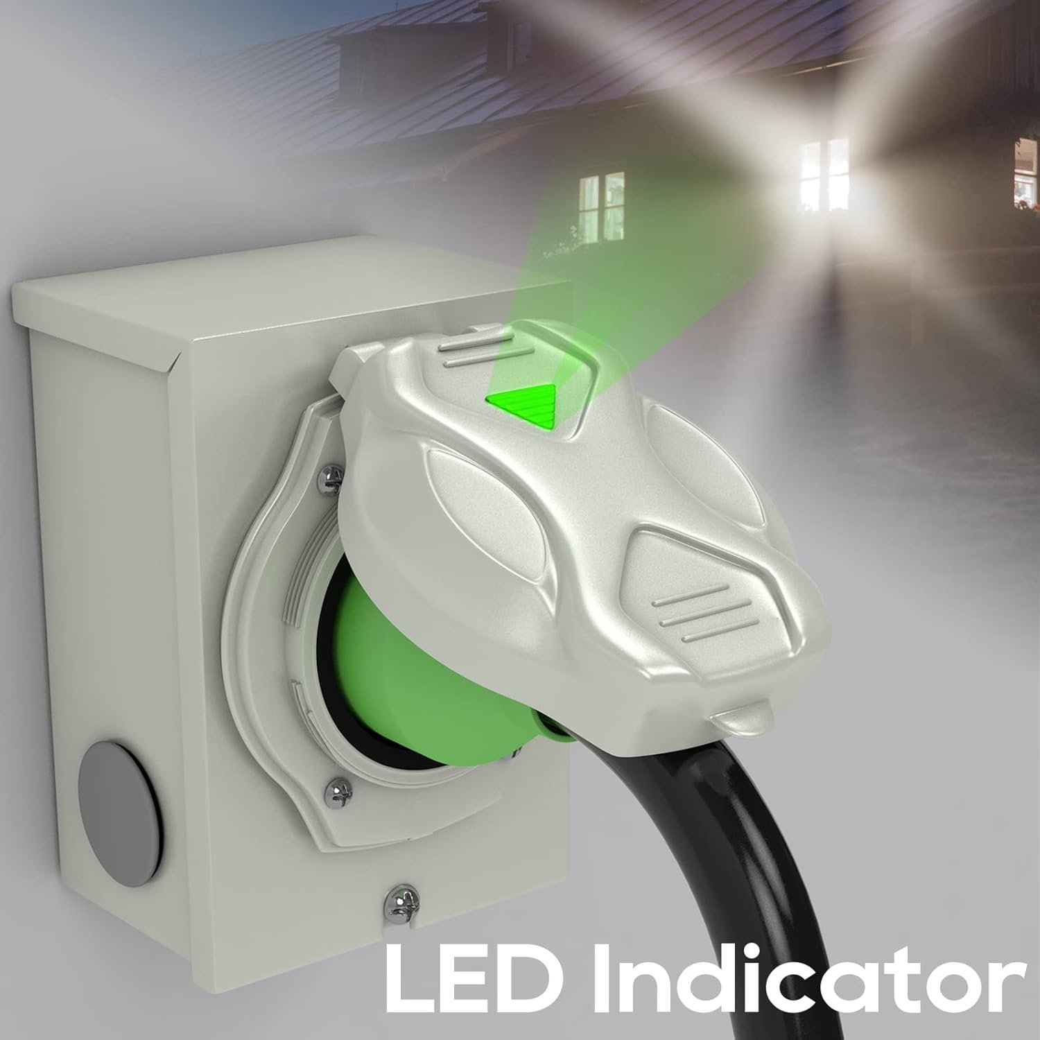 50 amp generator cord 15ft and power inlet box pre drilled 50 amp generator inlet box with cord nema 14 50p to ss2 50r g 1