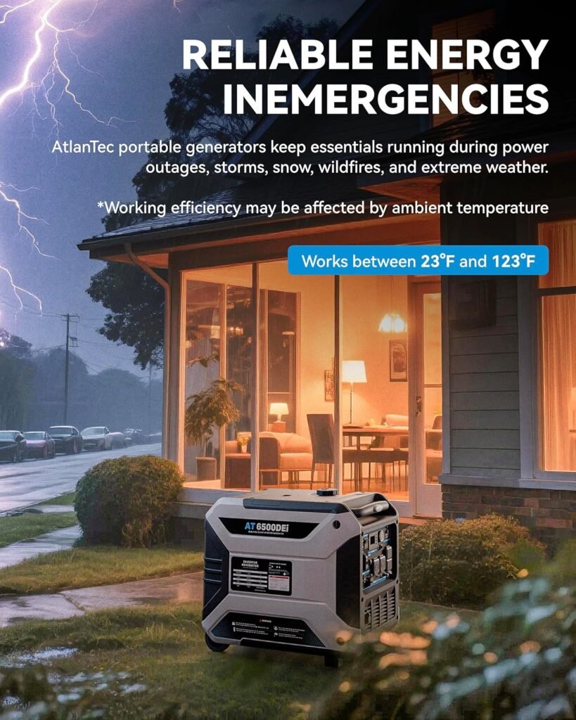 6500 Watt Dual Fuel Generator for Home Use with Remote Control, RV Ready, Electric Start, Quiet Inverter Generators with Telescopic Handle for Outdoor Camping, Compliant CO Sensor 6500 Watt Dual Fuel Generator for Home Use with Remote Control, RV Ready, Electric Start, Quiet Inverter Generators with Telescopic Handle for Outdoor Camping, Compliant CO Sensor