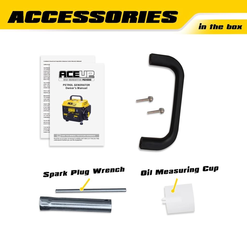 Aceup Energy 1,200W Gas-Powered Generator, Small Portable Generator Camping Ultralight, EPA CARB Compliant