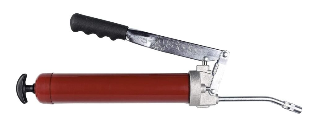 Alemite 500 Grease Gun, Develops up to 10,000 psi, Delivery 1 oz./21 Strokes, 16 oz. Bulk or 14 oz. Cartridge, 3-Way Loading