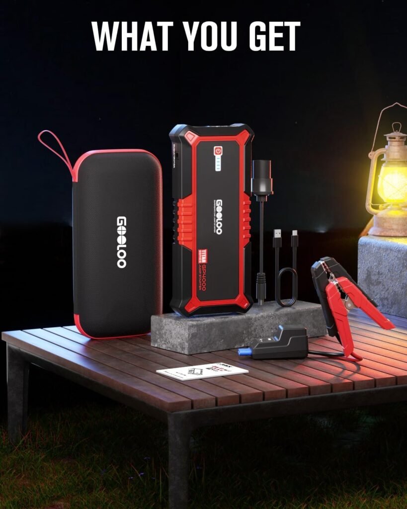 GOOLOO GP4000 Jump Starter 4000A Peak Car Starter (All Gas,up to 10.0L Diesel Engine) SuperSafe 12V Lithium Jump Box,Auto Battery Booster Pack,Portable Power Bank with USB Quick Charge and Type C Port GOOLOO GP4000 Jump Starter 4000A Peak Car Starter (All Gas,up to 10.0L Diesel Engine) SuperSafe 12V Lithium Jump Box,Auto Battery Booster Pack,Portable Power Bank with USB Quick Charge and Type C Port
