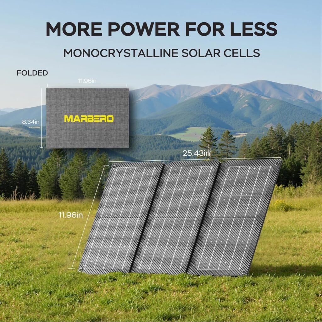 MARBERO 296Wh Solar Generator with Solar Panel Included 300W Portable Power Station with 60W Foldable Panel Set Solar Power Bank with AC Outlets for Camping Home Backup Outdoor Emergency Travel MARBERO 296Wh Solar Generator with Solar Panel Included 300W Portable Power Station with 60W Foldable Panel Set Solar Power Bank with AC Outlets for Camping Home Backup Outdoor Emergency Travel