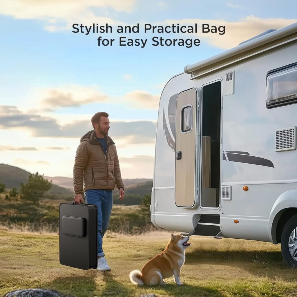 200 watt 12V Solar Battery Charger with 20A PWM Controller,RV Essentials,Portable Foldable Solar Panel for Power Station,23.5% High Efficiency IP68 Waterproof 4 Kickstands for Camping RV Hurricane 200 watt 12V Solar Battery Charger with 20A PWM Controller,RV Essentials,Portable Foldable Solar Panel for Power Station,23.5% High Efficiency IP68 Waterproof 4 Kickstands for Camping RV Hurricane