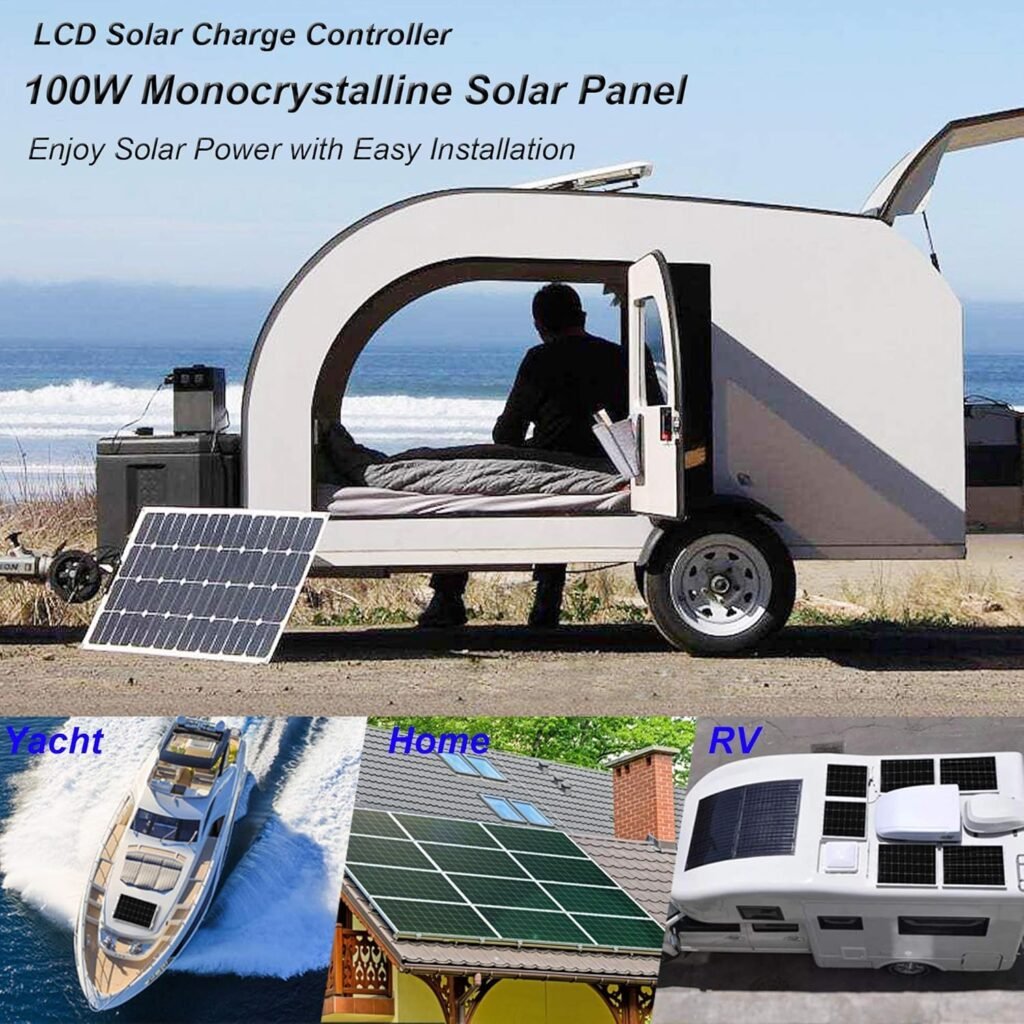 Pikasola 12V Wind Turbine Generator 400W + 200W Monocrystalline Solar Panel Kits Suit for RV Marine Home Solar Wind Hybrid System