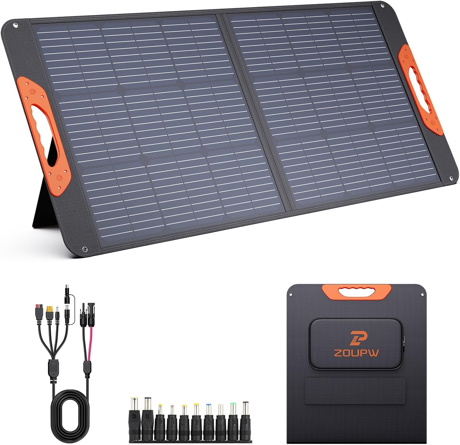 100w portable solar panelrv essentials 20v etfe foldable solar charger for power stationqc30 usb a type c output235 high