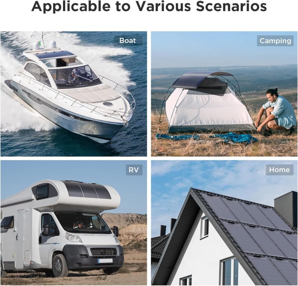 200W Flexible Solar Panel, Thin Lightweight 2PCS 100 Watt 12V/24V RV Solar Panel Kit, Callsun 23% High Efficiency 182 PERC IP68 Waterproof Solar Panels for Offgrid RV Living Campervans Boat (Black) 200W Flexible Solar Panel, Thin Lightweight 2PCS 100 Watt 12V/24V RV Solar Panel Kit, Callsun 23% High Efficiency 182 PERC IP68 Waterproof Solar Panels for Offgrid RV Living Campervans Boat (Black)