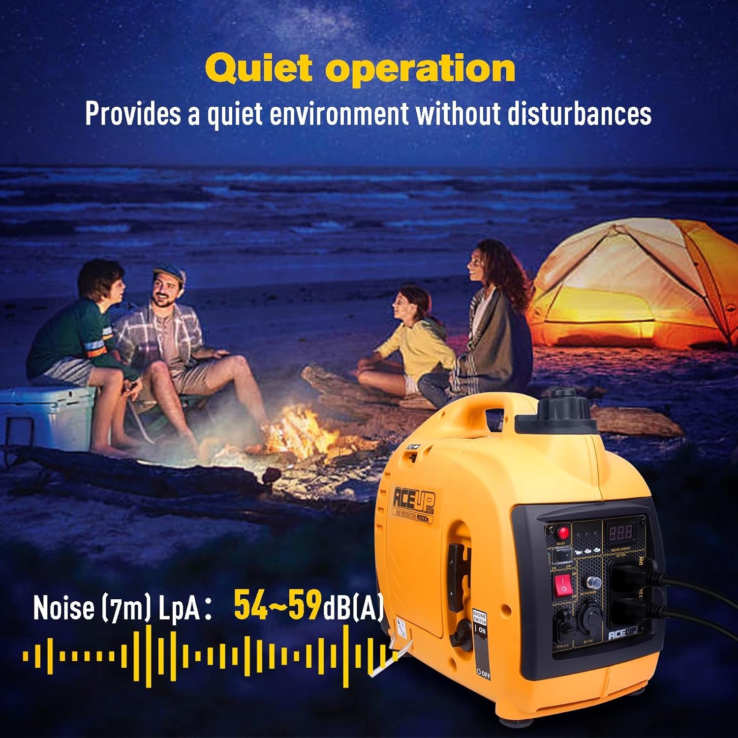 Aceup energy 1200w gas powered generator small portable generator for home use camping ultralight epa carb compliant