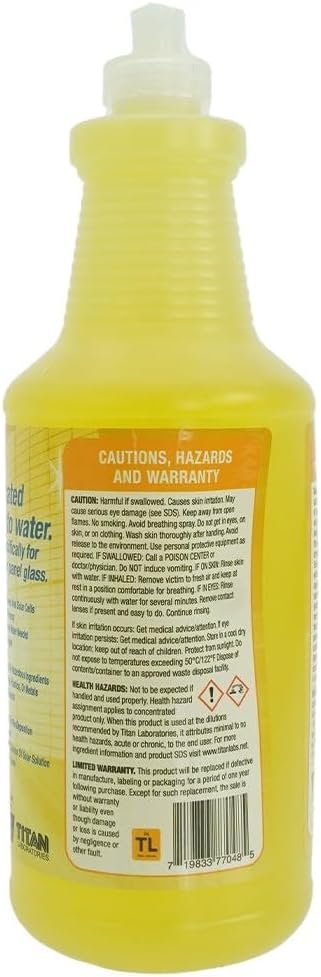 Glass gleam solar solar panel cleaner highly concentrated 1 gallon makes 500 gallons of rtu product 1 quart 2