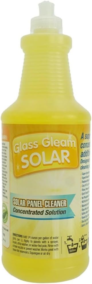 Glass Gleam Solar - Solar Panel Cleaner - Highly Concentrated - 1 Gallon Makes 500 Gallons of RTU Product (1 Quart) Glass Gleam Solar - Solar Panel Cleaner - Highly Concentrated - 1 Gallon Makes 500 Gallons of RTU Product (1 Quart)