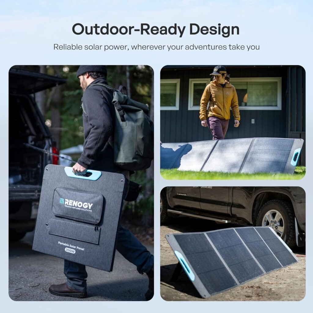 Renogy 200W Portable Solar Panel, IP65 Waterproof Foldable Solar Panel Power Backup, Solar Charger for Power Station RV Camping Off Grid Renogy 200W Portable Solar Panel, IP65 Waterproof Foldable Solar Panel Power Backup, Solar Charger for Power Station RV Camping Off Grid