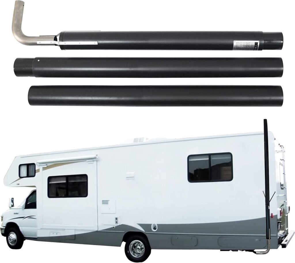 RV Generator Exhaust Venting System 44461 Fit for Most RV Generator Exhaust Systems, Direct the Generator Exhaust Above the RV Roof