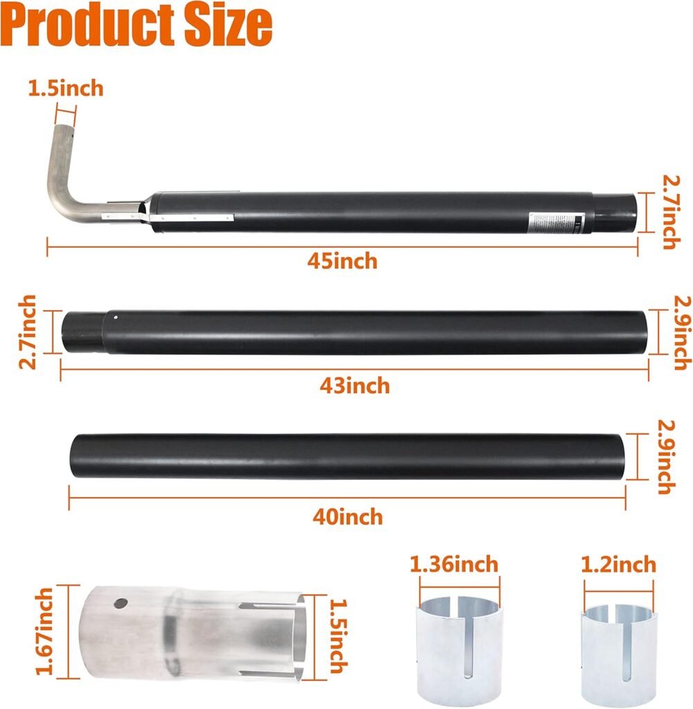 RV Generator Exhaust Venting System 44461 Fit for Most RV Generator Exhaust Systems, Direct the Generator Exhaust Above the RV Roof