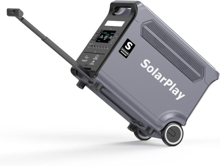 Soalrplay portable power station 3840wh3600w power station with 5x120v ac outlets 5000w peak 25h fast charge solar gener