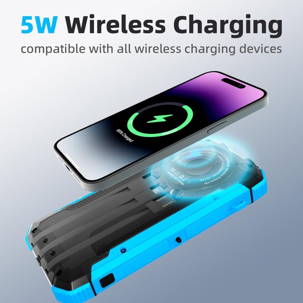 Solar Charger Power Bank 20000mAh, Portable Wireless Charger, 15W Fast Charging External Battery Pack with Dual Flashlight and USB C Outputs. Outdoor Mobile Power Compatible with Cell Phones Solar Charger Power Bank 20000mAh, Portable Wireless Charger, 15W Fast Charging External Battery Pack with Dual Flashlight and USB C Outputs. Outdoor Mobile Power Compatible with Cell Phones
