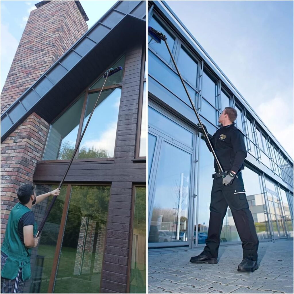 Solar Panel Window Cleaning Brush and Pole, 40FT Adjustable Window Cleaner Brush  Water Fed Pole Kit, Solar Panel Cleaning System Window Washing Equipment Tool Solar Panel Window Cleaning Brush and Pole, 40FT Adjustable Window Cleaner Brush  Water Fed Pole Kit, Solar Panel Cleaning System Window Washing Equipment Tool