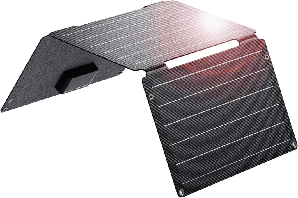 [Upgraded] BigBlue 3 USB Ports 28W Solar Charger(5V/4.8A Max), Portable Foldable Solar Panel for Camping, IP44 Waterproof, Compatible with iPhone 11/XS/XS Max/XR/X/8/7, iPad, Samsung Galaxy LG etc.