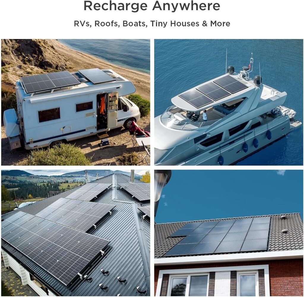 N-Type 16BB 400W Bifacial Solar Panel, 2Pcs 200 Watt Solar Panel 12V, 25% High Efficiency, Dual-module Parallel Anti-Shade Design, for RV Van Marine Home Rooftop Off-Grid Systems (2 Pack 200W)