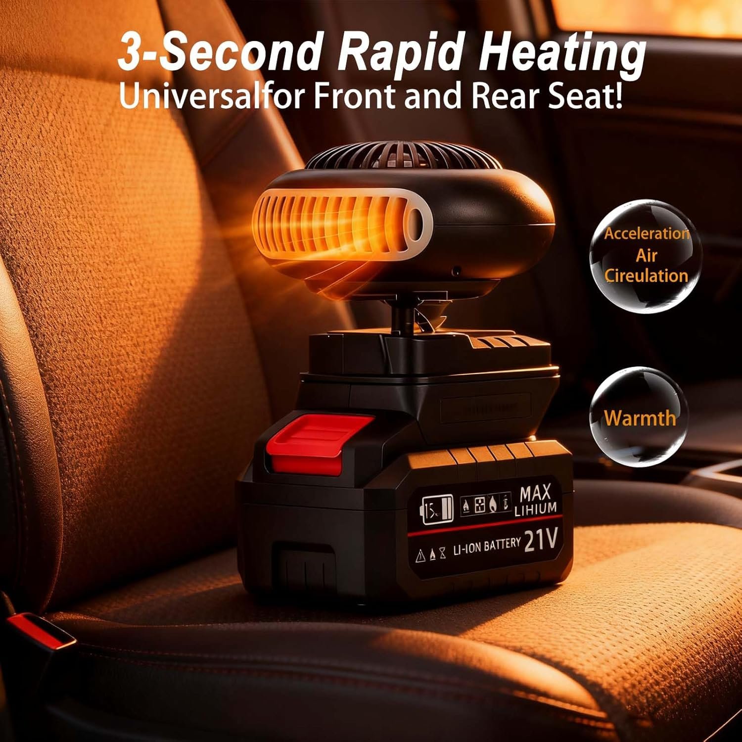 Portable battery operated heater review quiet rechargeable heat for car camping office