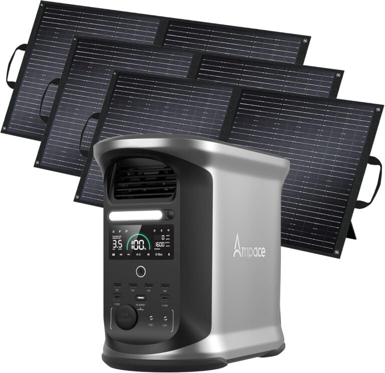 Ampace andes 1500 power station 2400wsurge 3600w solar generator with 100w solar panel 1462wh solar power station 1800w 1