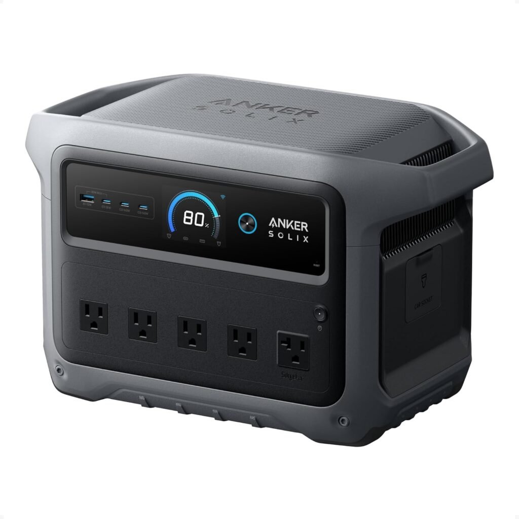 Anker SOLIX C1000 Gen 2 Portable Power Station, 2,000W (Peak 3,000W) Solar Generator, Full Charge in 49 Min, 1,024Wh LiFePO4 Battery for Home Backup, Power Outages, and Camping (Optional Solar Panel)