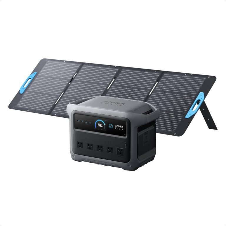Anker solix c1000 gen 2 portable power station with 200w solar panel 2000w peak 3000w solar generator full charge in 49