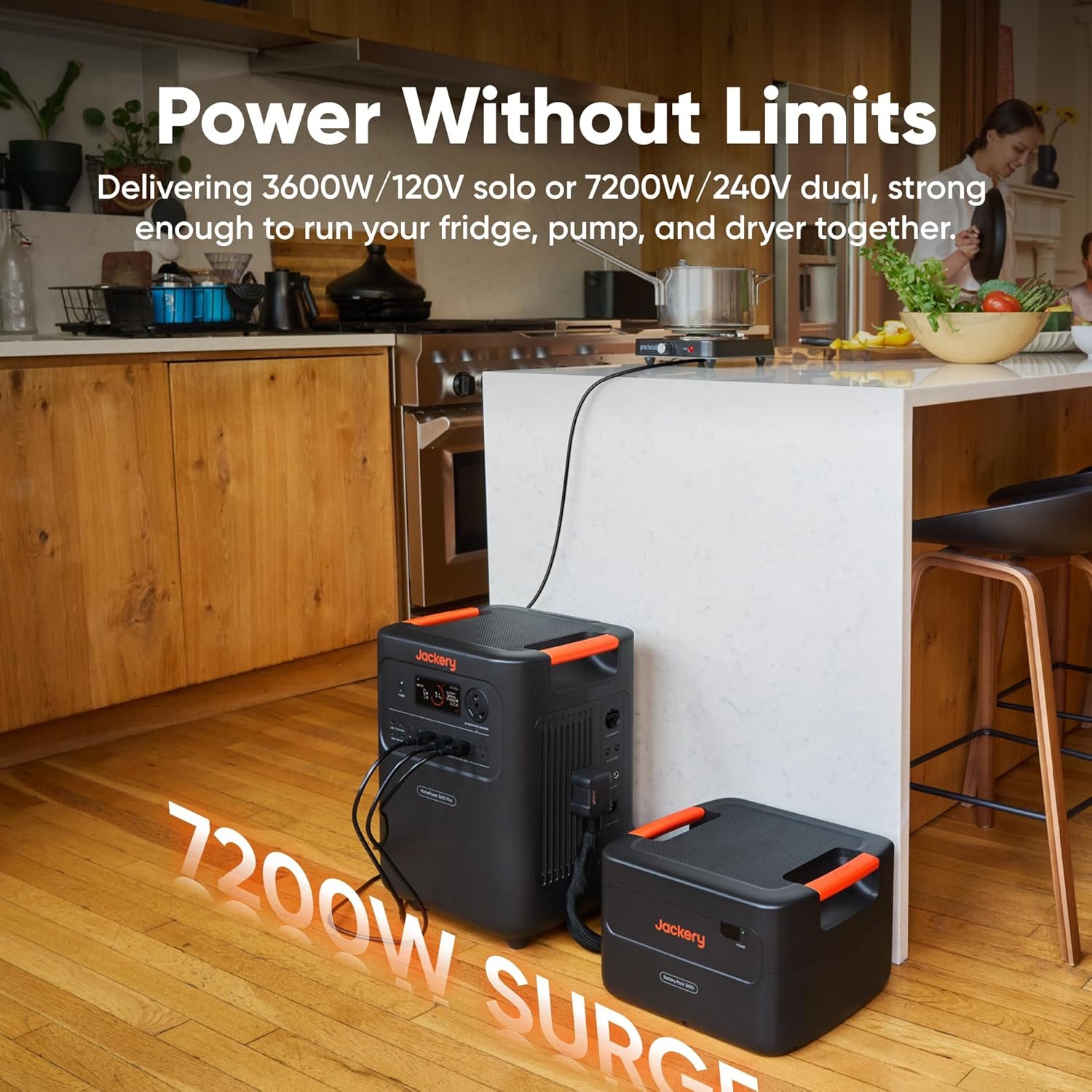 Jackery homepower 3600 plus portable power station with 2x 200w solar panels 3600w ac output 3584wh lfp solar generator 1