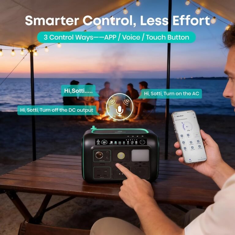 5 in 1 portable power station with 4 detachable power modules voice app control 512wh 800w 1600w surge solar generator