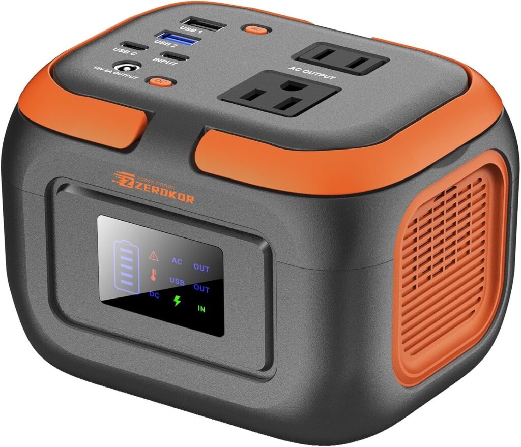 Portable Power Station 120W, Power Bank with AC Outlet, Portable Generator 97.6Wh External Battery Power Pack with USB C Input for Camping Home Van Life Adventure Backup