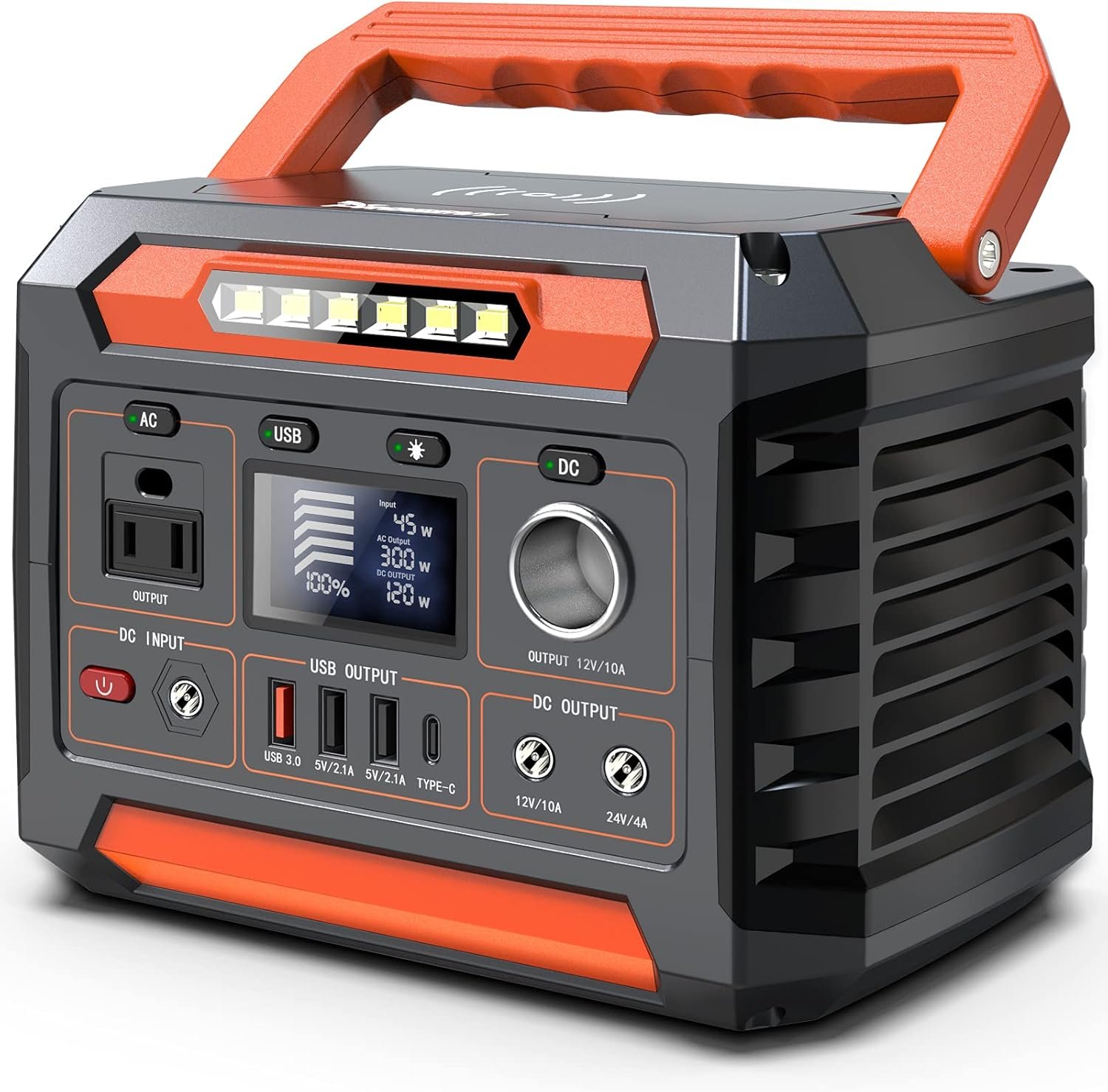 Progeny 300w portable power station 299wh80818mah solar generator regulated dc output backup battery with pass through c