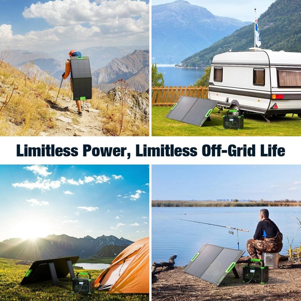 100W Portable Solar Panel for Power Station Generator, 20V Foldable Solar Cell Solar Charger with High-Efficiency Battery Charger for Outdoor Camping Van RV Trip 100W Portable Solar Panel for Power Station Generator, 20V Foldable Solar Cell Solar Charger with High-Efficiency Battery Charger for Outdoor Camping Van RV Trip