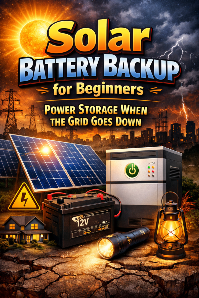 Solar Battery Backup for Beginners: Power Storage When the Grid Goes Down