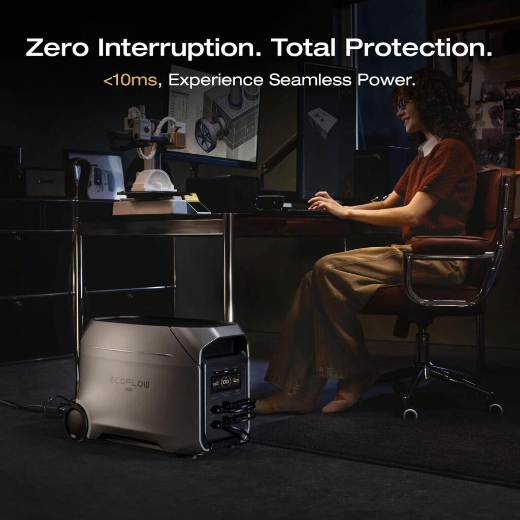 EF ECOFLOW DELTA Ultra Plus Portable Power Station, 3072Wh LiFePO4 Battery, 3600W (7200W Surge) Output, Expandable to 11kWh, Solar Generator (Panel Optional), Reliable Home Battery Backup Camping EF ECOFLOW DELTA Ultra Plus Portable Power Station, 3072Wh LiFePO4 Battery, 3600W (7200W Surge) Output, Expandable to 11kWh, Solar Generator (Panel Optional), Reliable Home Battery Backup Camping
