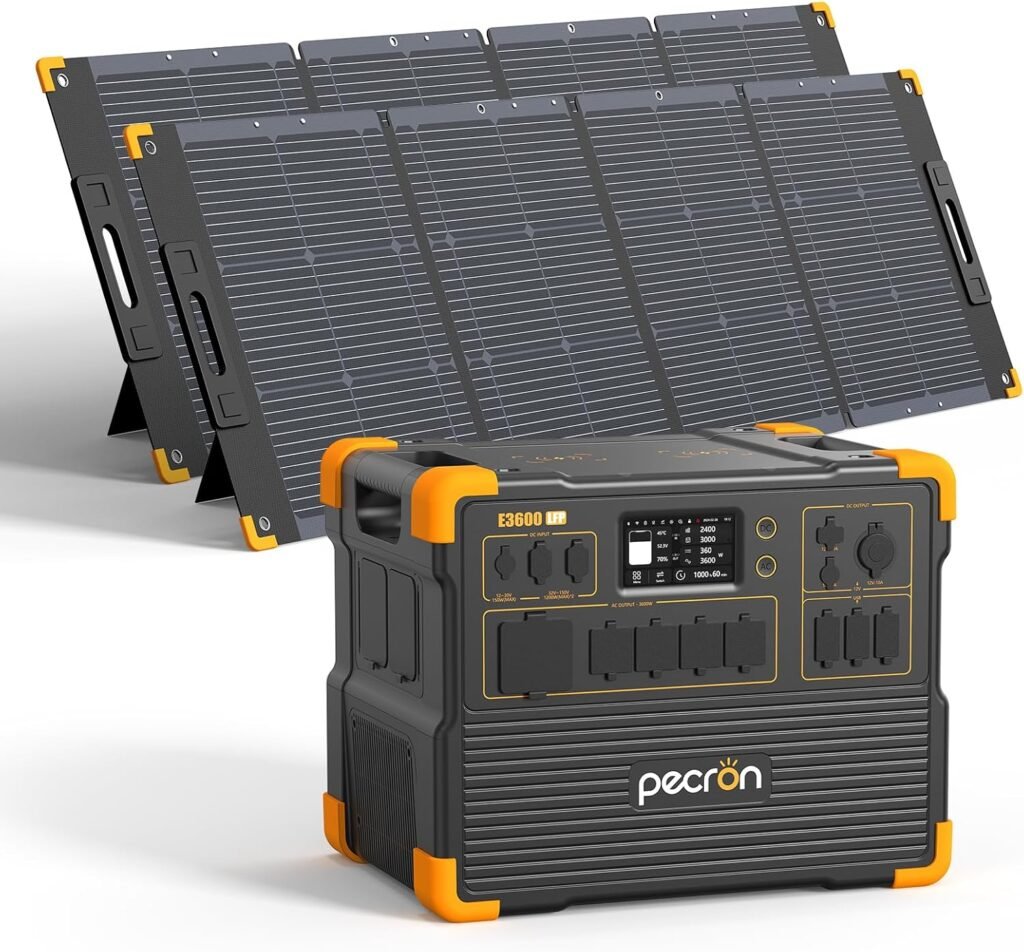 PECRON Portable Power Station 3072Wh E3600LFP, 5x3600W AC Outlets Power Station, LiFePO4 Battery Backup Expanded to 18.43kWh, Fast Charging Solar Generator for Home Use, RV, Camping, CPAP, Emergencies PECRON Portable Power Station 3072Wh E3600LFP, 5x3600W AC Outlets Power Station, LiFePO4 Battery Backup Expanded to 18.43kWh, Fast Charging Solar Generator for Home Use, RV, Camping, CPAP, Emergencies