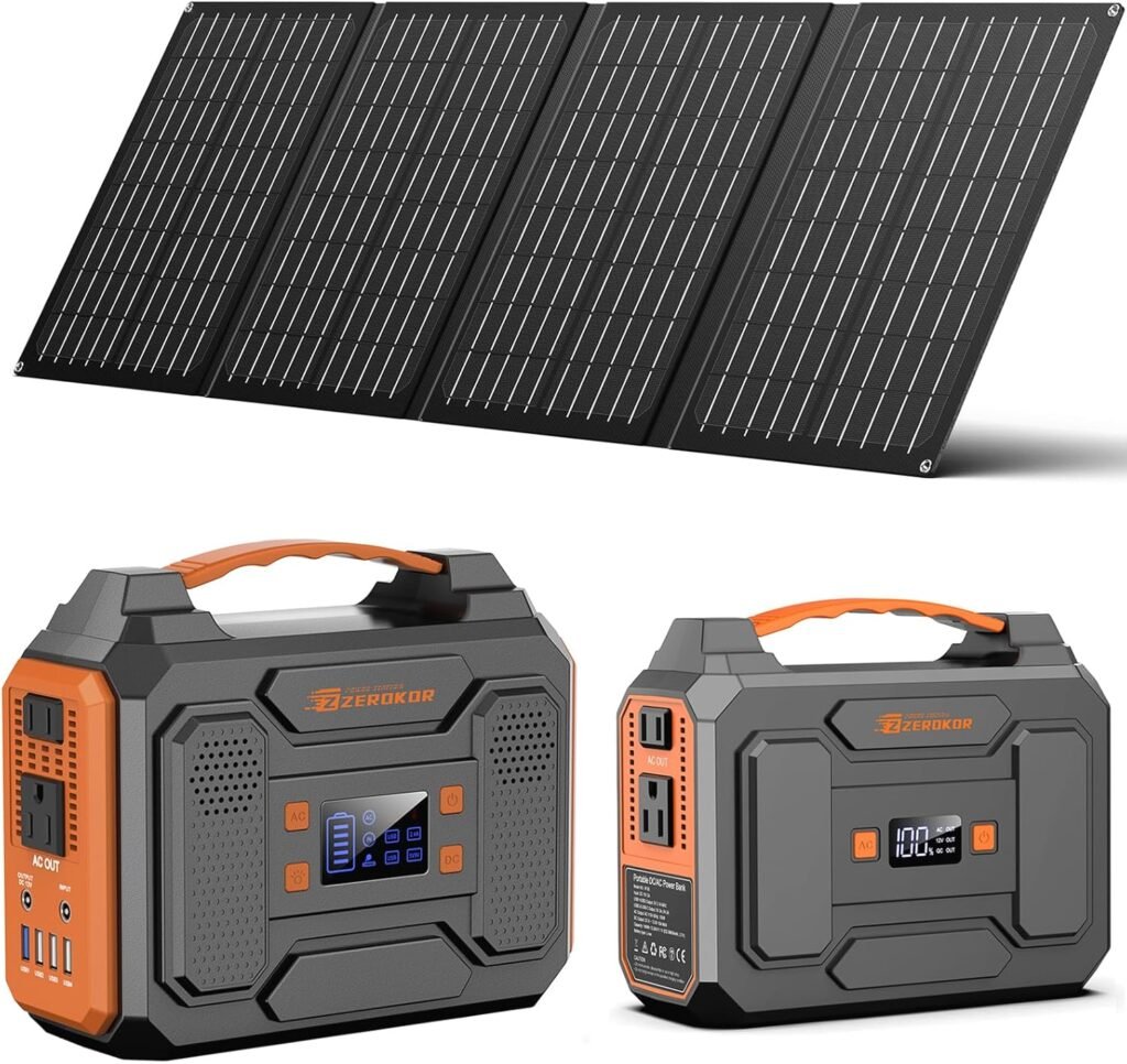 Portable Solar Generator with Panel, 300W Portable Power Station with Foldable Solar Panel 40W, 110V AC Outlet 100W Camping Solar Power Bank Lithium Battery Pack for Home Use RV Outdoor Power Outage Portable Solar Generator with Panel, 300W Portable Power Station with Foldable Solar Panel 40W, 110V AC Outlet 100W Camping Solar Power Bank Lithium Battery Pack for Home Use RV Outdoor Power Outage