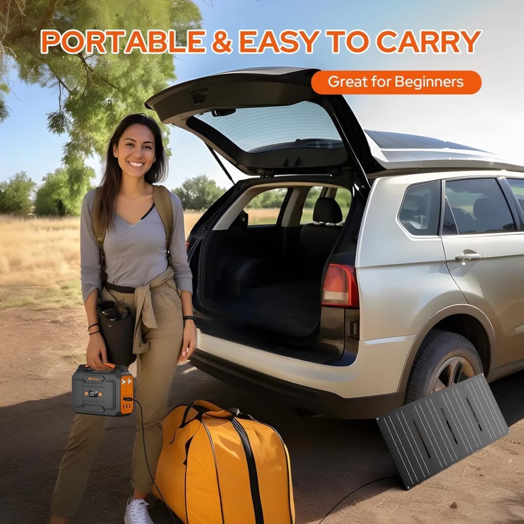 Portable Solar Generator with Panel, 300W Portable Power Station with Foldable Solar Panel 40W, 110V AC Outlet 100W Camping Solar Power Bank Lithium Battery Pack for Home Use RV Outdoor Power Outage Portable Solar Generator with Panel, 300W Portable Power Station with Foldable Solar Panel 40W, 110V AC Outlet 100W Camping Solar Power Bank Lithium Battery Pack for Home Use RV Outdoor Power Outage
