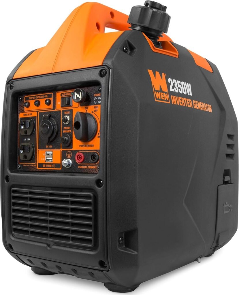 WEN Super Quiet 2350-Watt Portable Inverter Generator with Fuel Shut Off, Gasoline Power, Ultra Lightweight (56235i), Black WEN Super Quiet 2350-Watt Portable Inverter Generator with Fuel Shut Off, Gasoline Power, Ultra Lightweight (56235i), Black